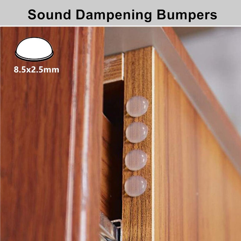 FURNIMATE Clear Cabinet Door Drawer Bumpers Pads 100PCS 8.5 x 2.5mm Small Rubber Bumper Pads Sound Dampening for Cabinet Doors Drawers Picture Frames Laptop - Image 2